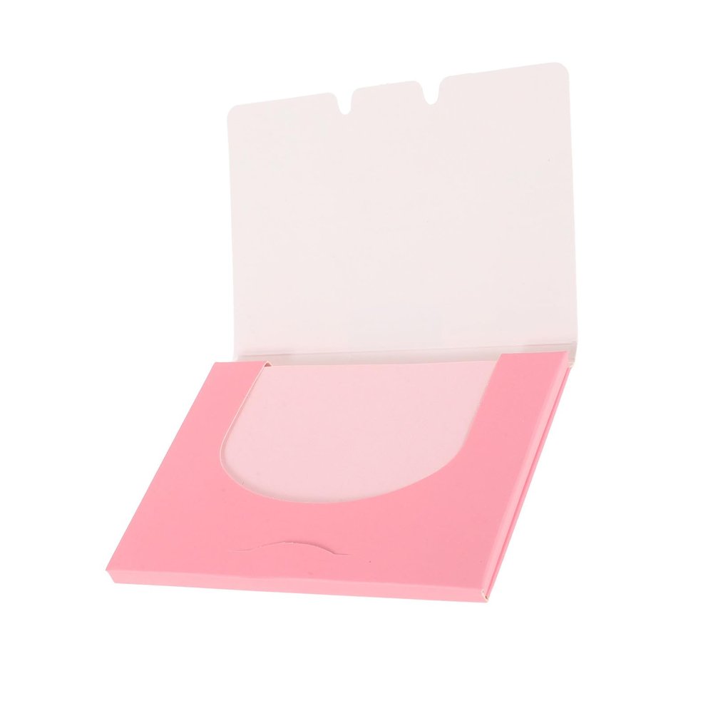 Oil-Absorbing Blotting Paper, 100 Sheets, Double-Sided, Pink with Case
