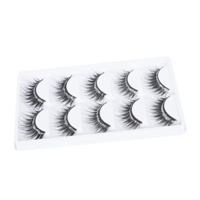 FRCOLOR 5 Pairs of Black Glitter False Eyelashes