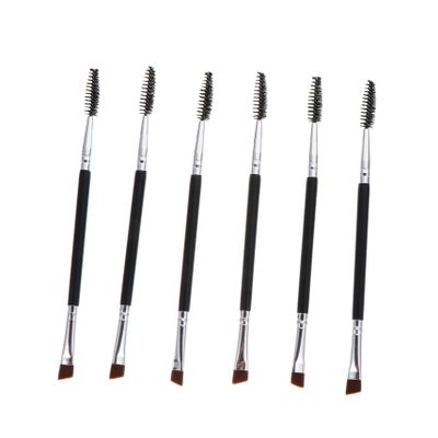 6-Piece Eyebrow and Eyelash Brush Set, Black, Precise Application