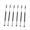 6-Piece Eyebrow and Eyelash Brush Set, Black, Precise Application view 1