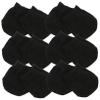 IWOWHERO Non-Slip Breathable Cotton No-Show Socks, 6 Pairs, Black view 1