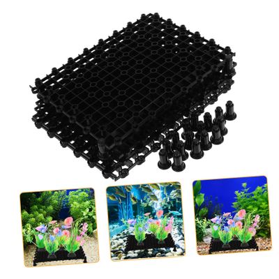 BUGUUYO 5-Pack PVC Aquarium Bottom Filter Plate with 20 Nails