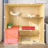Large 2-Tier DIY Cat Cage with Door and Enclosed Litter Box view 3
