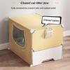 Large 2-Tier DIY Cat Cage with Door and Enclosed Litter Box view 4