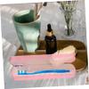 Healvian 4-Pack Transparent Plastic Toothbrush Cases, Compact and Portable view 4