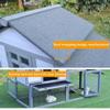 Outdoor 2-Tier Rabbit Hutch with Wheels, Removable Tray and Run view 2