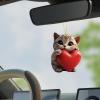 Acrylic Pet Ornaments, Acrylic Pet Pendant – 2D Acrylic Valentine's Day Dog or Cat Keychain – Cute Car Interior Pendant with Heart Pattern for the Rearview Mirror, Wall, or… view 2