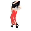 YGZHANYUANOKU Women's Plus-Size Wrap Skirt, Low Waist, High-Slit Look, PVC Leather, Red, 5XL view 1