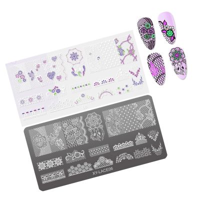 Nail Stamping Plate for Floral and French Nail Art
