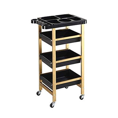 3-Drawer Rolling Salon Trolley with Hair Dryer Holder