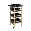 3-Drawer Rolling Salon Trolley with Hair Dryer Holder view 1
