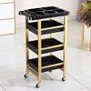 3-Drawer Rolling Salon Trolley with Hair Dryer Holder view 2