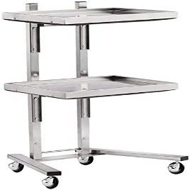 Beauty Cart Rolling Trolley for Tools, 2-Tier Storage, Gold