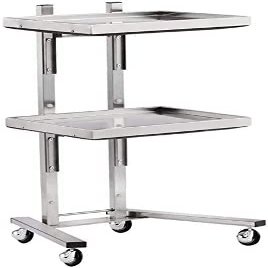 Beauty Cart Rolling Trolley for Tools, 2-Tier Storage, Gold