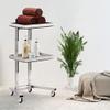 Beauty Cart Rolling Trolley for Tools, 2-Tier Storage, Gold view 3