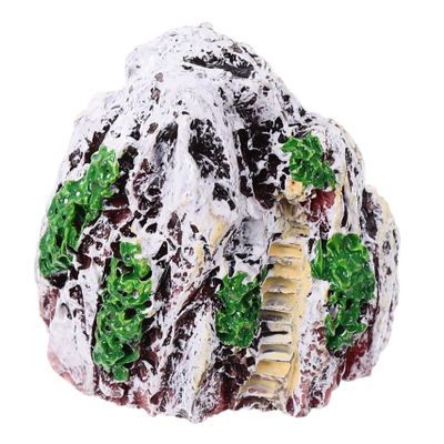 Happyyami Miniature Rock Garden Zen Garden Mountain Figurine Ornament