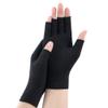XuoAz Arthritis Compression Gloves for Women and Men, Fingerless Gloves for Carpal Tunnel Pain, Typing Gloves, Black 55, Medium view 1