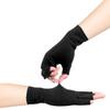 XuoAz Arthritis Compression Gloves for Women and Men, Fingerless Gloves for Carpal Tunnel Pain, Typing Gloves, Black 55, Medium view 2