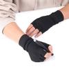XuoAz Arthritis Compression Gloves for Women and Men, Fingerless Gloves for Carpal Tunnel Pain, Typing Gloves, Black 55, Medium view 4
