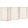 ShGaxin 6-Piece Folding Dog Gate with Door, 300 cm, Solid Fir Wood - 352271 view 2