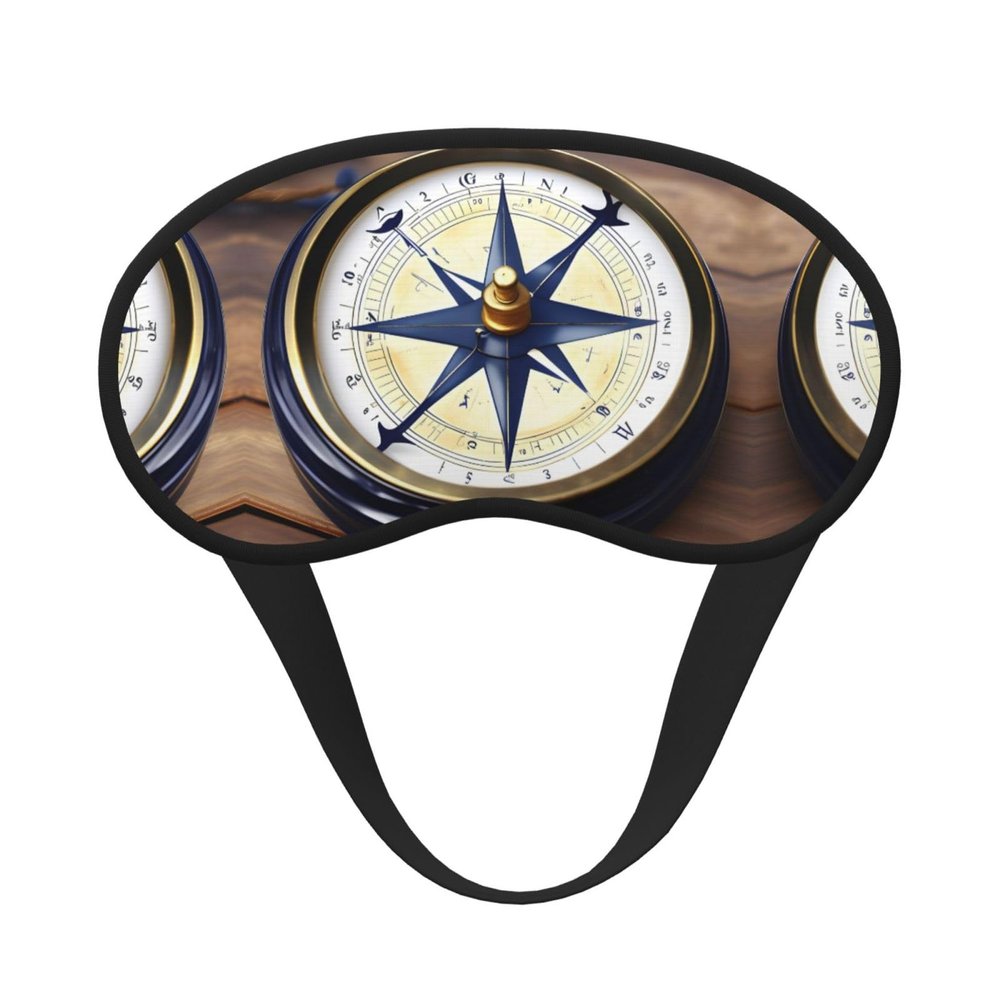 Sailboat Nautical Compass Sleep Mask, Blackout Eye Mask