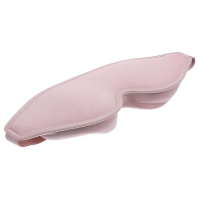 FRCOLOR Slow-Shape Pink Fabric Sleep Mask with Comfortable Fit and Light Blocking for Travel and Meetings