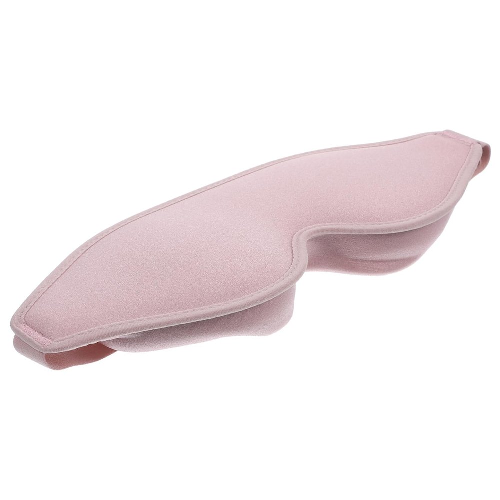 FRCOLOR Slow-Shape Pink Fabric Sleep Mask with Comfortable Fit and Light Blocking for Travel and Meetings
