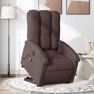 IKAYAA Electric Massage Lift Recliner TV Chair with Faux Leather Upholstery