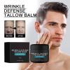 Wrinkle Defense Beef Tallow Balm, Facial Moisturizer for Men, Oily Skin, Natural Anti-Aging Night Cream (1) view 2