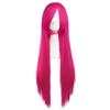 MapofBeauty 80 cm Side Pony Long Straight Anime Party Wig, Hot Pink view 1