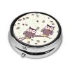 Metal Pill Organizer with 3 Compartments and Mirror view 3
