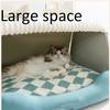 RIXANT Cozy Dog House Bed, Waterproof and Non-Slip, Removable with Cushion, Blue, L view 3