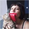 Tongue-Shaped Massage Brush for Cats view 2