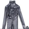 Generic Black 3XL Women's Sexy Latex-Ammonia Tight-Fit Catsuit with Zipper view 2