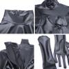 Generic Black 3XL Women's Sexy Latex-Ammonia Tight-Fit Catsuit with Zipper view 3