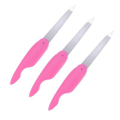 Foldable Nail Files, 3-Piece Set, ABS, for Smooth Nails