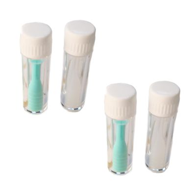 TOVINANNA 4-Piece Contact Lens Remover Set with Silicone Suction Cups, Green/White, Travel Case