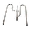 Stainless Steel Inlet and Outlet Pipe Set with Metal Pipe Skimmer and 2 Acrylic Holders for Rimless Aquariums, 16 mm (0.63 in) view 1