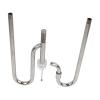 Stainless Steel Inlet and Outlet Pipe Set with Metal Pipe Skimmer and 2 Acrylic Holders for Rimless Aquariums, 16 mm (0.63 in) view 3