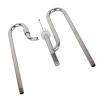 Stainless Steel Inlet and Outlet Pipe Set with Metal Pipe Skimmer and 2 Acrylic Holders for Rimless Aquariums, 16 mm (0.63 in) view 4