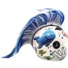 Helmet Mohawk Wig, White and Blue view 2