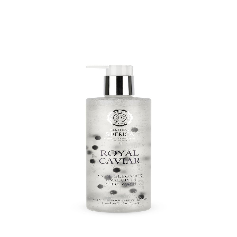 Natura Siberica Royal Caviar Satin Elegance Hyaluron Body Wash, 400 ml