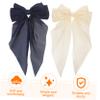 FRCOLOR Large Bow Hair Clips with Silk Ribbon for Women and Girls, 2-Piece Set, Navy Blue and Beige view 4