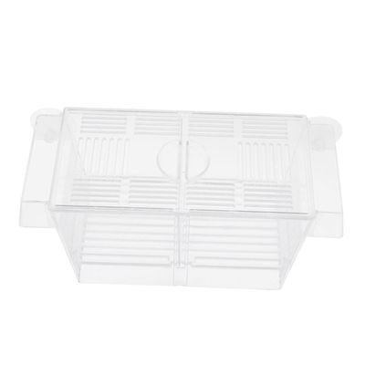 Sosoport Transparent Aquarium Breeding Box for Fish Fry with Suction Cup and Lid