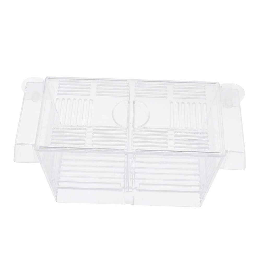 Sosoport Transparent Aquarium Breeding Box for Fish Fry with Suction Cup and Lid