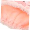 Pink Coral Fleece Hair-Drying Cap with Cartoon Design view 3