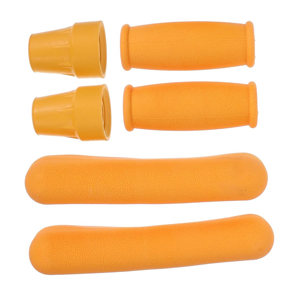 minkissy 6-Piece Crutch Grip Pads, Non-Slip Foot Caps, Soft Foam Padding, Ergonomic Design
