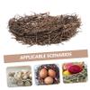 CHILDWEET Golden Rattan Bird Nest for Easter and DIY Projects view 3