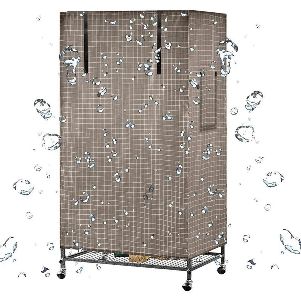 PUYEN Bird Cage Cover, Large, Universal, 130 x 96 x 59.9 cm, Removable Pet Protection (Brown)