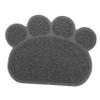 BESPORTBLE Paw-Shaped Cat Litter Mat, PVC Pet Cleaning Mat, Gray view 1